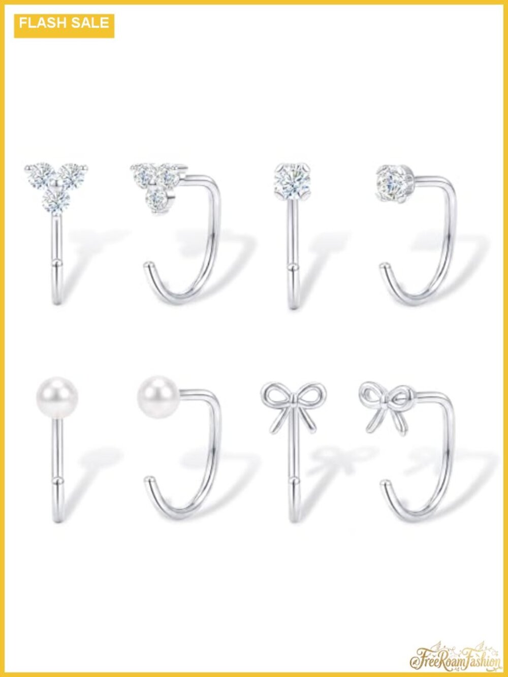 Open Huggie Earrings for Women Gold Plated No Poke Sleep Earrings J-Hoop